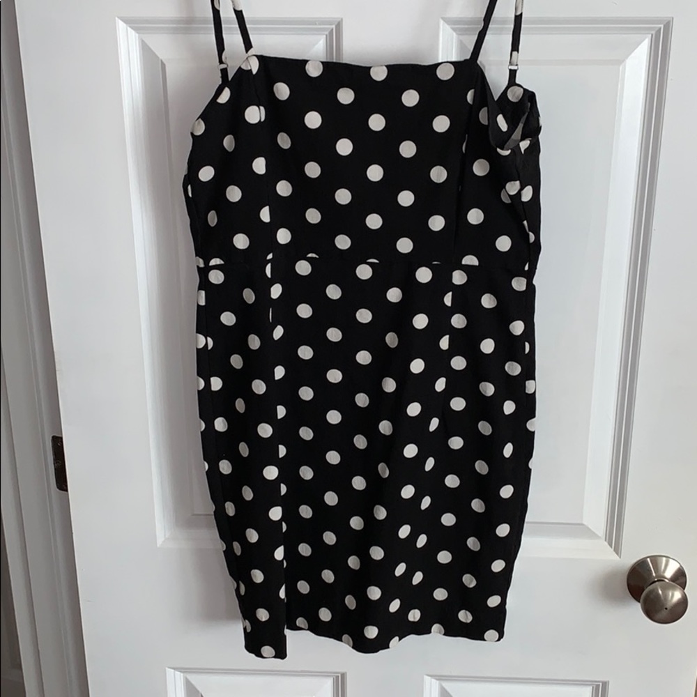 Black and white simple dress